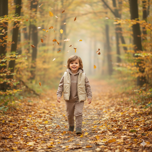 Bej Erkek Bebek %100 Pamuklu 3’lü Kombin Set | Şişme Yelekli Eşofman Takımı